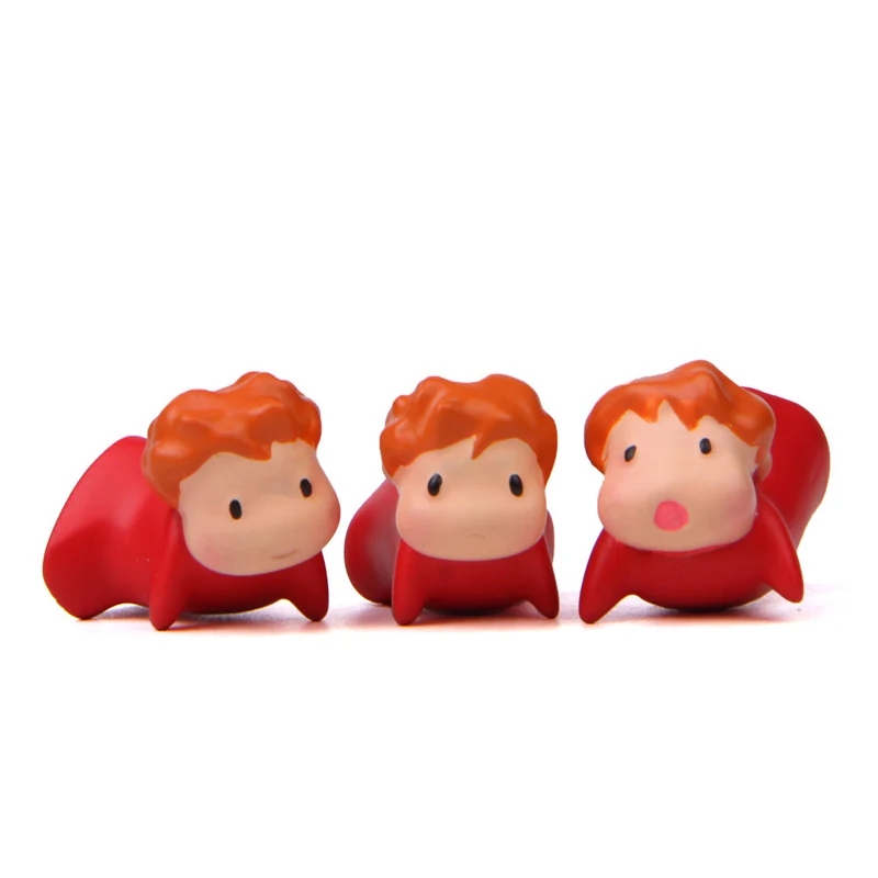 

3pcs/lot Studio Ghibli Miyazaki Hayao Ponyo on the Cliff Figures Toys Resin Action Figure Model Toy Home Decor