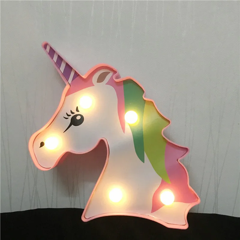 3D нарисованный Единорог светодиодный ночник Детские ночники настольные