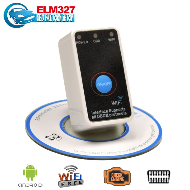 2016 new arrival ELM327 V2.1 Super MINI WIFI ON/OFF Switch ELM327 WIFI ...