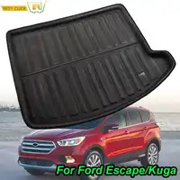 สำหรับ Ford Escape Kuga 3d 2013 2014 2015 2016 2017 2018 2019 Boot ด้านหลังด้านหลัง Trunk Liner Cargo ถาดพรมโคลน Kick Protector