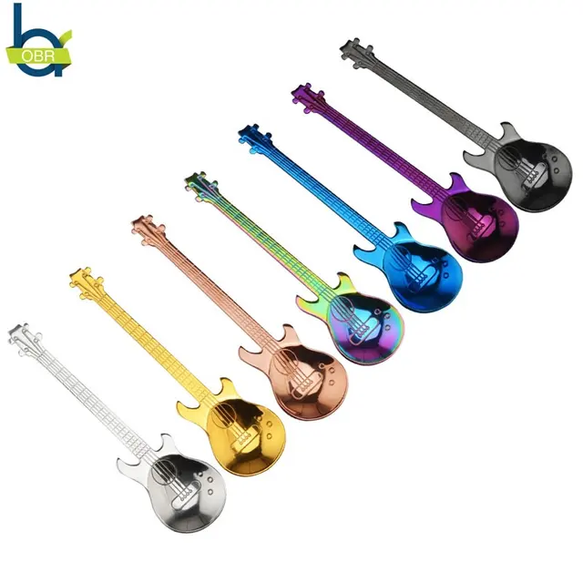 Best Offers OBR Stainless Steel Spoon Coffee Guitar Shape Music Theme Tea Stirring Spoon Small Ice Cream Dessert Scoop Creative Flatware Best Offers OBR Stainless Steel Spoon Coffee Guitar Shape Music Theme Tea Stirring Spoon Small Ice Cream Dessert Scoop Creative Flatware