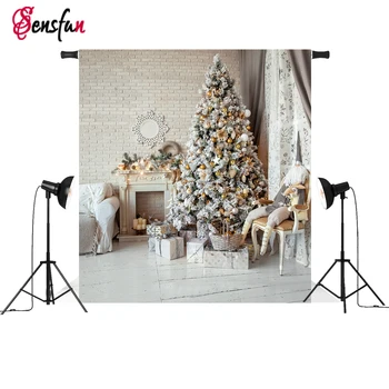 

Sensfun Vinyl Fabric Photography Background Brick Wall Children Photo Studio Christmas Backdrops 10x8ft