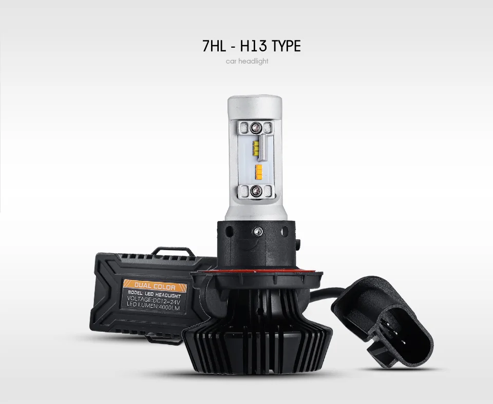 Oslamp H4 H13(Подол короче спереди и длиннее сзади) ЛУЧ H7 H11 9005 9006 с переключением между дальним и 50 Вт светодиодный автомобилей головной светильник лампы Противотуманные фары Светильник лампы цвет: желтый, белый светильник 3000K 6500K