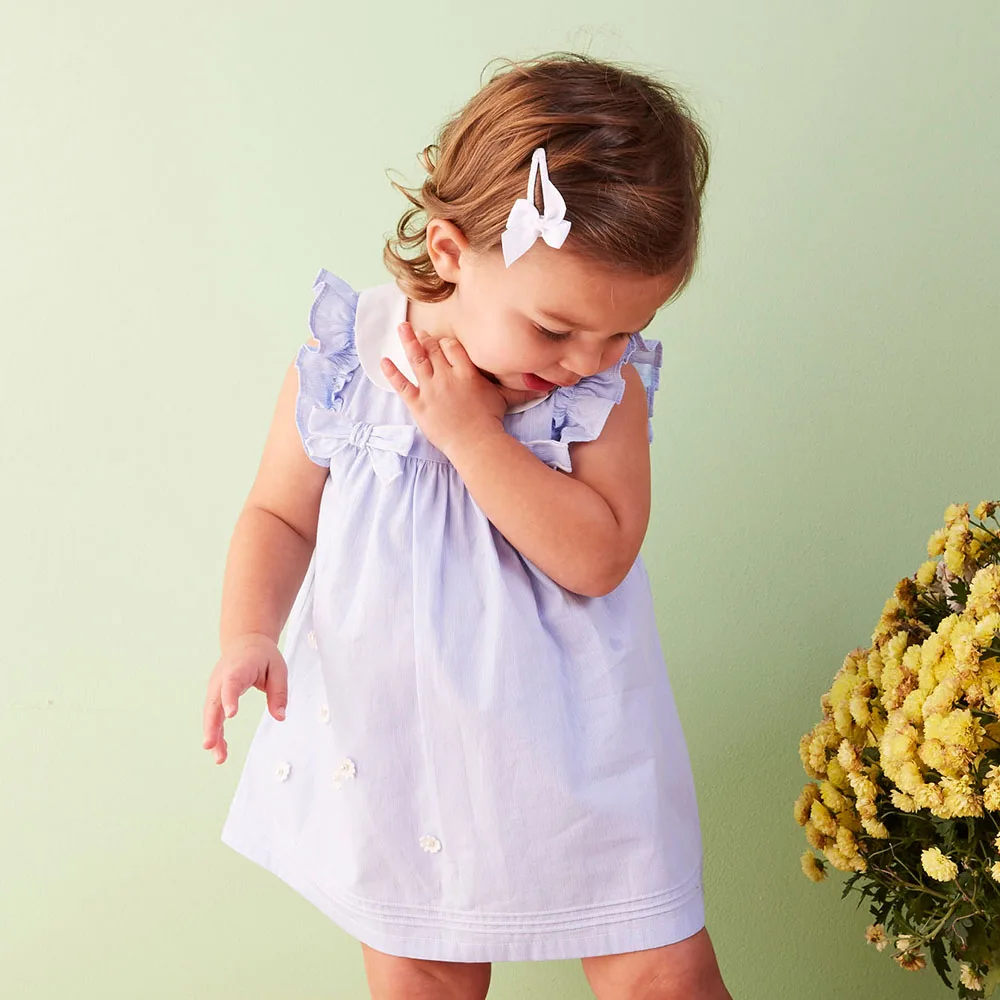 DB5057 davebella summer girls fancy dress princess baby girls boutique clothes girls cute dress smocked baby dresses