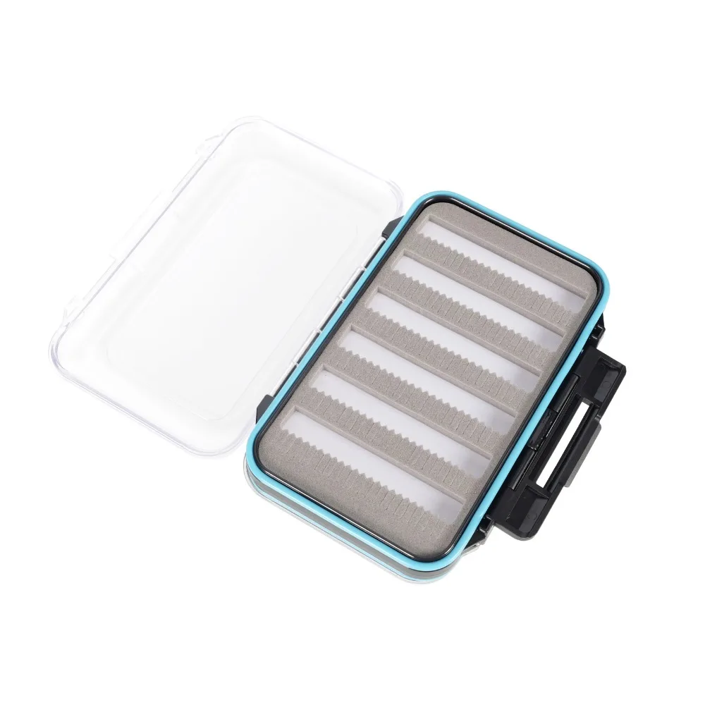 SF Жесткий ПВХ пластиковый fly box DS большой с разрезом пены двухсторонний 150*100*44 мм|fly