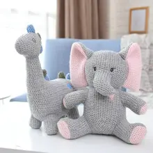 Скандинавском стиле Ins, популярная вязаная единороги слон кролик динозавр, игрушка безопасности укус Игрушки для маленьких детей Детские спальные, куклы