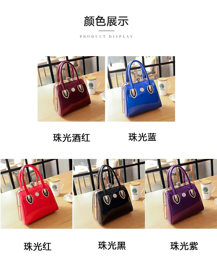 tote frame sacos couro patente marca designer
