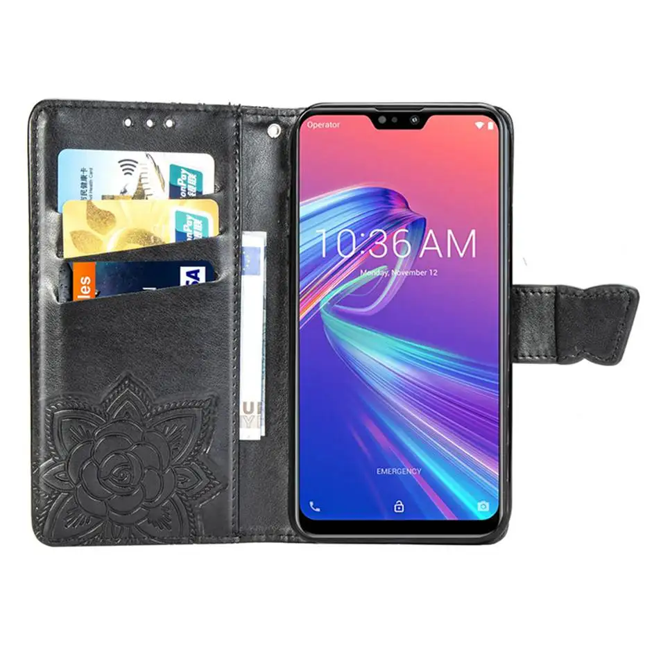 Флип чехол для Asus Zenfone Max Pro M2 ZB631KL 6 3 Роскошный из искусственной кожи телефона ASUS ZB