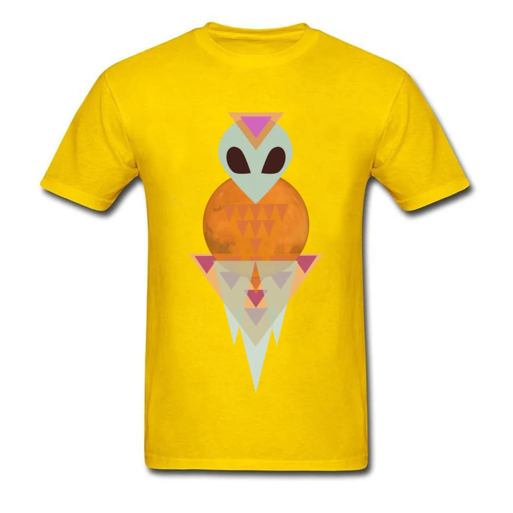Defending Mars 100% Cotton T Shirt for Men Short Sleeve Normal Tops Shirt Fashionable NEW YEAR DAY Crewneck Tee-Shirts Funny Defending Mars yellow