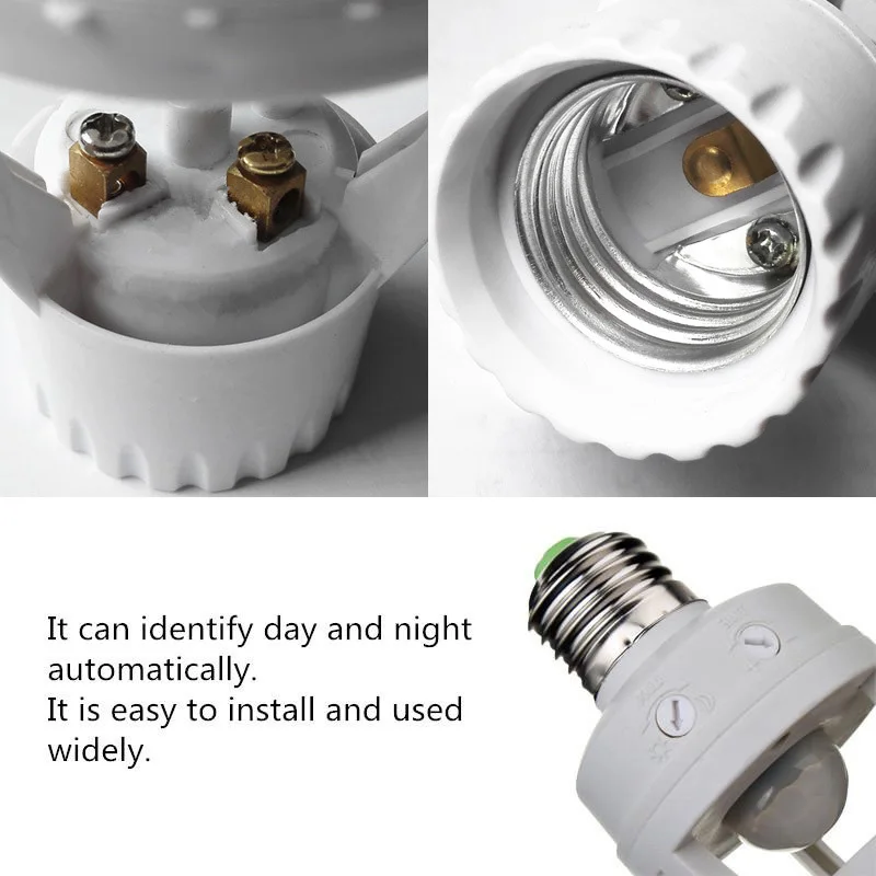 

360 Degrees PIR Induction Motion Sensor Light IR Infrared Human E27 Plug Socket LED Light MAL999
