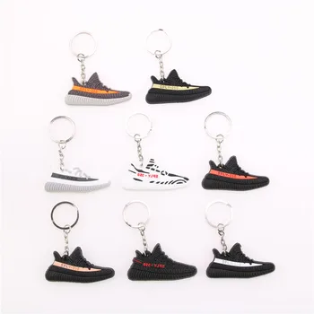 

Mini Silicone BOOST 350 V2 Shoes Keychain Bag Charm Woman Men Kids Key Ring Key Holder Gift SPLY-350 Chic Sneaker Keychain
