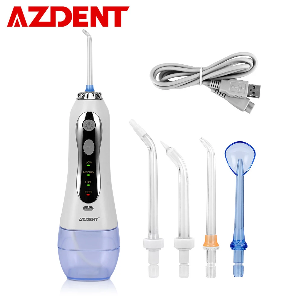 AZDENT New 3 Modes Portable Dental Flosser Cordless Electric Oral
