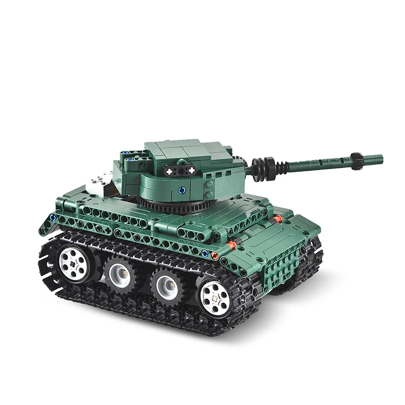Military Vehicles German King Tiger Tank Building Blocks Bricks Compatible Legoing WW2 Army Weapons RC Remote Control Tank Toys 