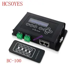 BC-100 DC9V led RGB контроллер DMX512 сигнал 170 пикселей светодиодный контроллер ЖК-дисплей и RF беспроводной пульт дистанционного управления для
