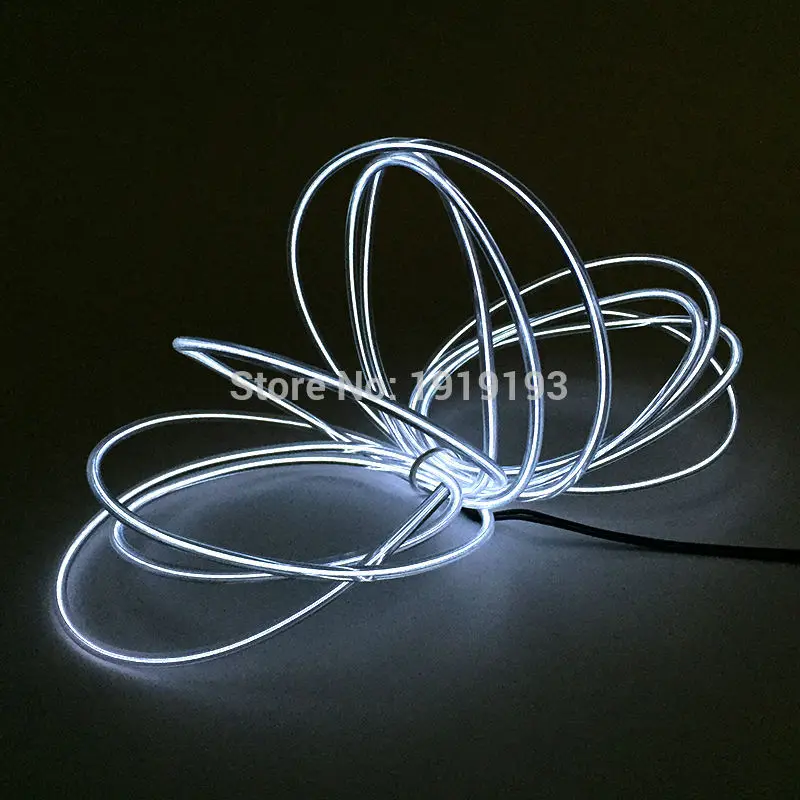 White Череп шок Вечерние огни Led неоновая Скелет одежда с очками рейв костюм вечерние чистки выбор EL провода забавные светящиеся костюмы - Испускаемый цвет: White