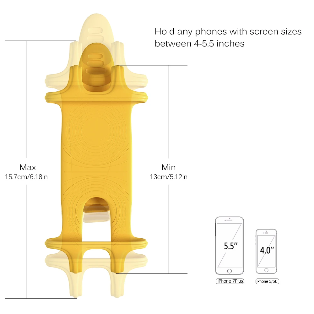 Elastic Bicycle Silicone Band Telefonhalterung für Kilometerzähler