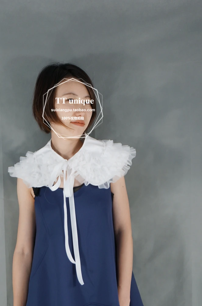 New cloak women blouse false collar women accessories fake Detachable shirt autumn organ plait large shawl elegant beauty class