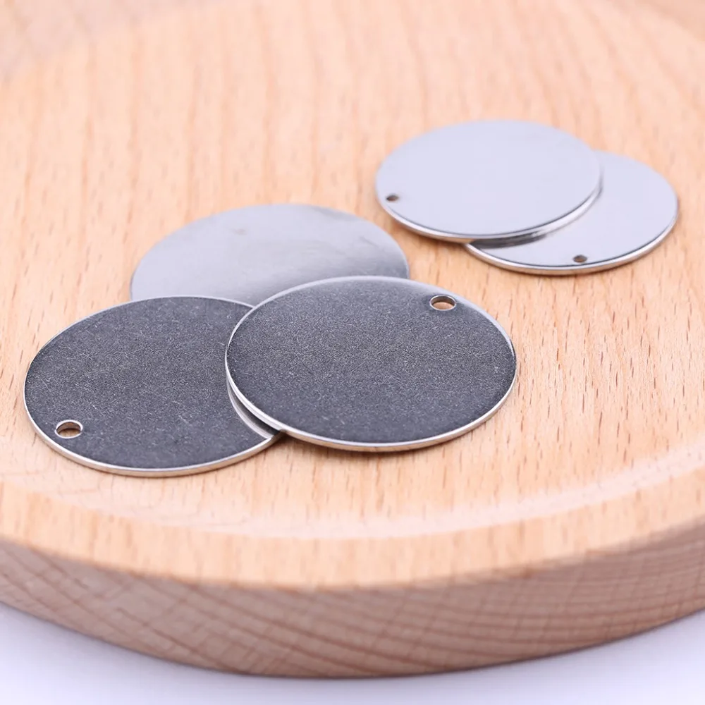 Buy onwear 10pcs 25mm 30mm round stainless steel metal