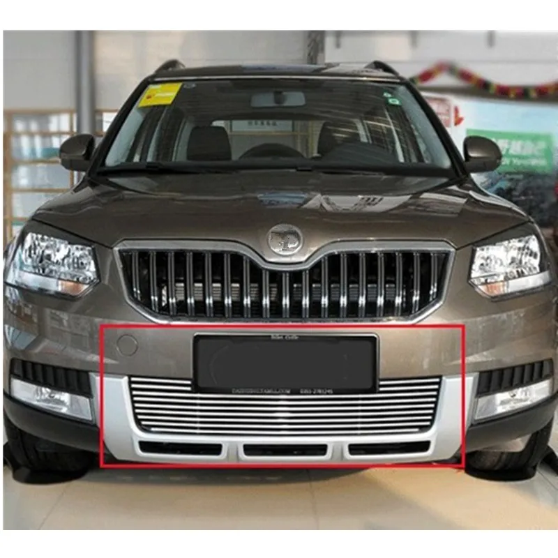 

High quality stainless steel Front Grille Around Trim Racing Grills Trim For 2013 Skoda Yeti