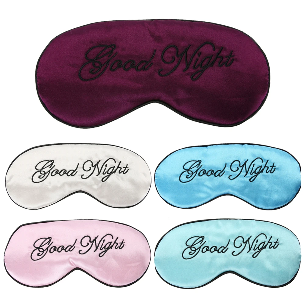 Good Night Embroidered Relieve Eye Eyeshade Cover Eye Mask Sleeping