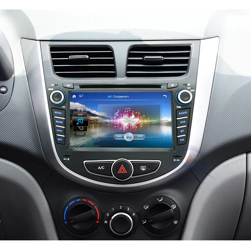 2din автомобильный DVD GPS для Hyundai Solaris Verna Accent I25 головное устройство Радио Видео