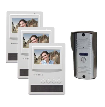 

Visual Intercom Doorbell 4.3'' TFT LCD Wired Video Door Phone System Indoor Monitor 700TVL Outdoor IR Camera Support Unlocking