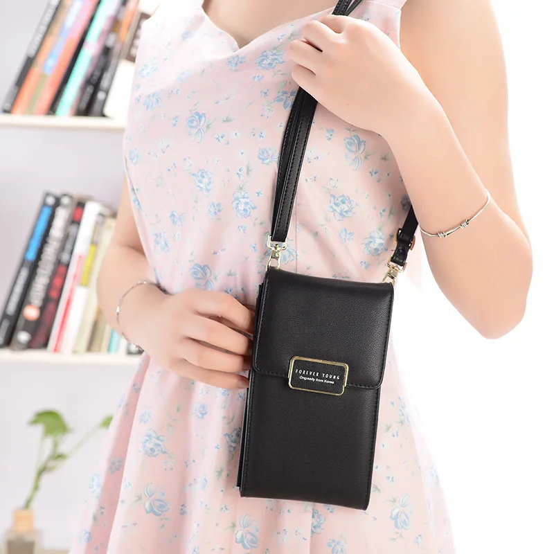 

VISON&JOHNSON Small Bags Shoulder For Womens Wallets And Purses Card Holder Black Pink Travel Wallet Slim Portefeuille Femme