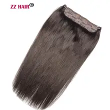 ZZHAIR-extensiones de cabello humano 100 Natural liso, 200g-100% g, 16 