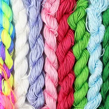 JHNBY 1mm Satin Rattail frezowanie Nylon chiński węzeł pleciona lina przewód nici ciąg naszyjnik diy bransoletki tworzenia biżuterii znalezienie