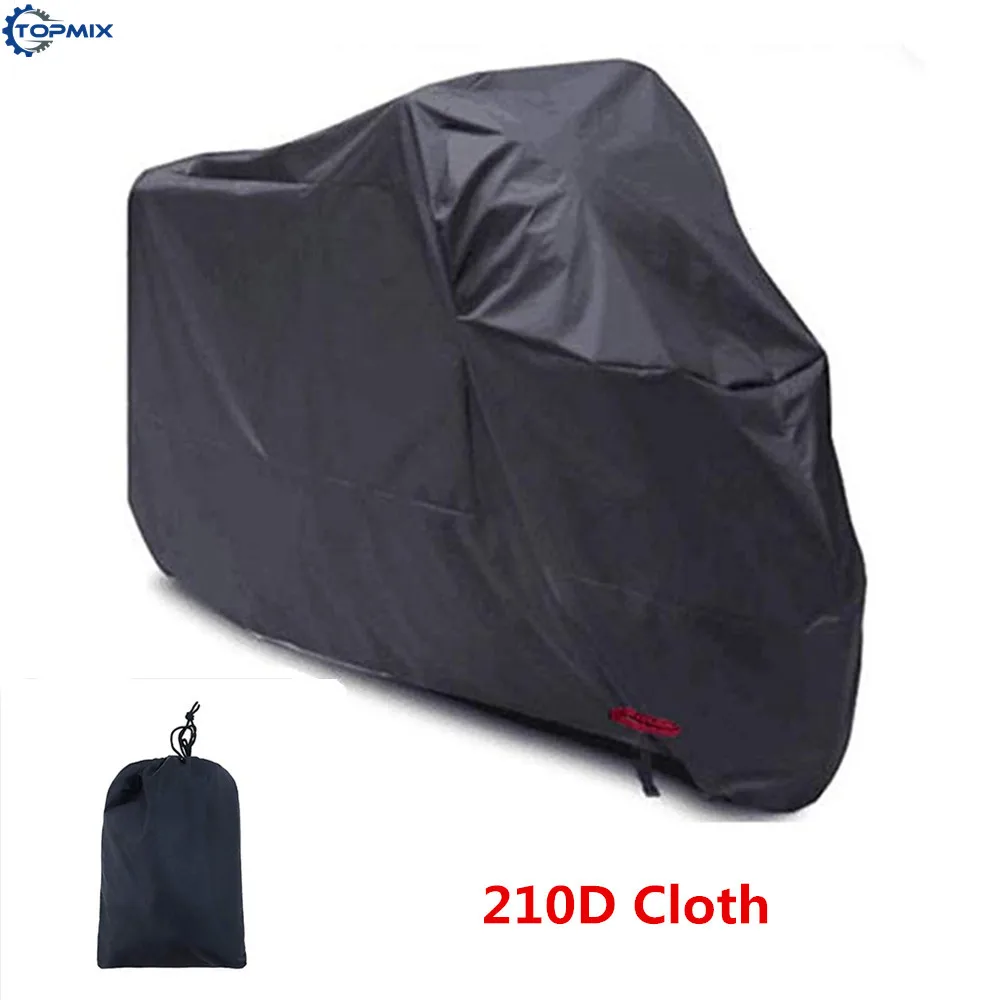 Прочный черный чехол для мотоцикла L/XL/XXL/XXXL 210D с защитой от УФ излучения дождя