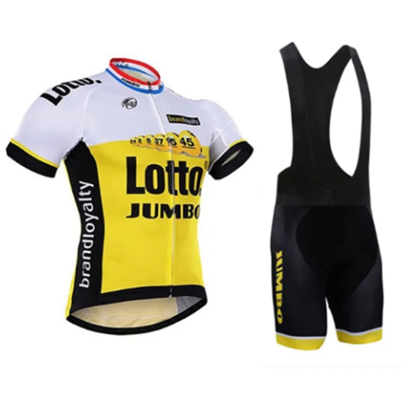 

lotto 2019 New pro jumbo yellow summer men's cycling jersey breathable cycling clothes MTB Ropa Ciclismo Bicycle maillot Tean