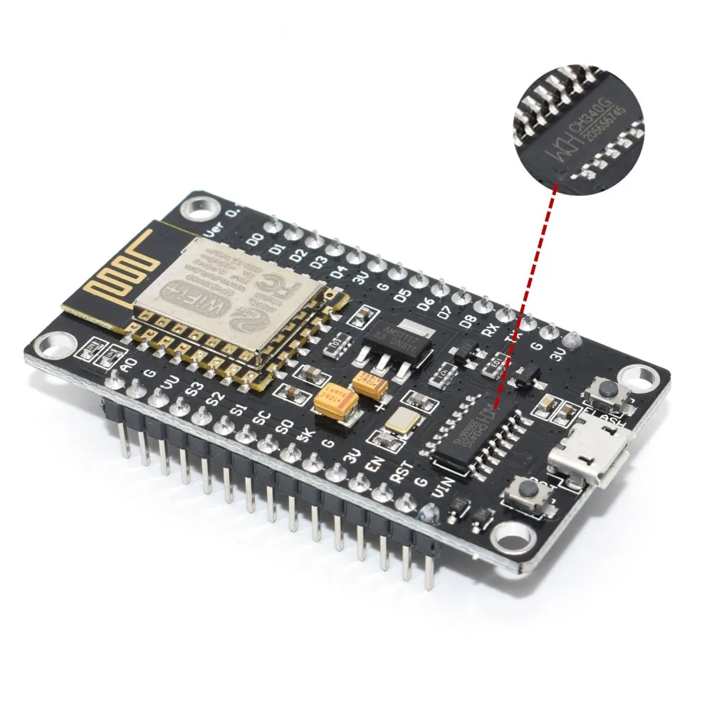 Беспроводной модуль CH340/CP2102 NodeMcu V3 V2 Lua wifi Интернет вещей макетная плата на основе ESP8266 ESP-12E с pcb антенной