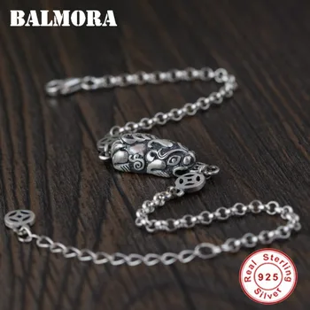 

BALMORA 100% Real 925 Sterling Silver Brave Troops Bracelets for Women Men Gift About 17+5 cm Vintage Animal Jewelry SY40338