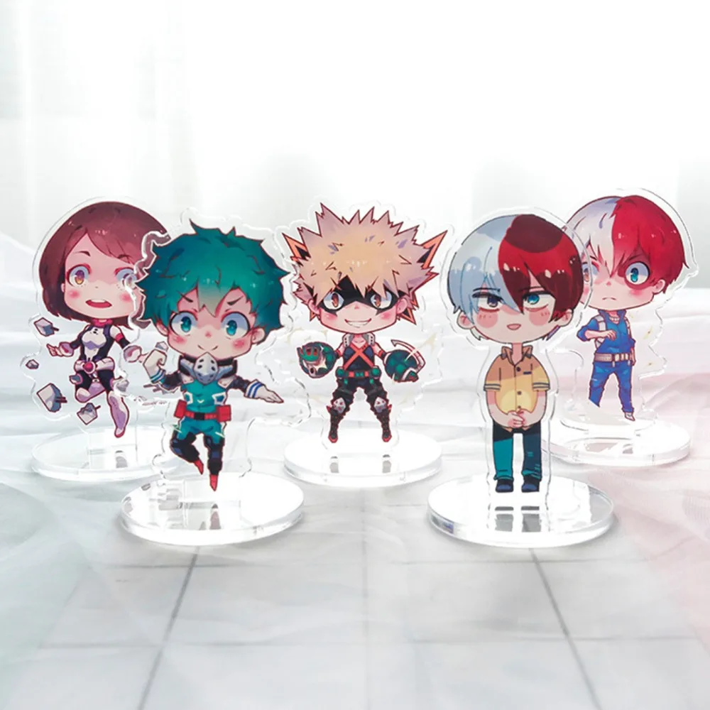 

My Hero Academia anime Acrylic keychain Midoriya Izuku Todoroki Shoto bakugo katsuki funny novelty anneau porte clef portachiavi