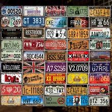 Автомобильный металлический номерной знак винтажный домашний декор жестяная вывеска Бар Паб декоративный металлический знак для гаража металлическая живопись табличка Металл искусство