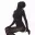 Ice Silk бесшовные гладкие боди для женщин Прозрачные Высокие эластичные колготки для женщин перспективный комбинезон для танцев - Цвет: black