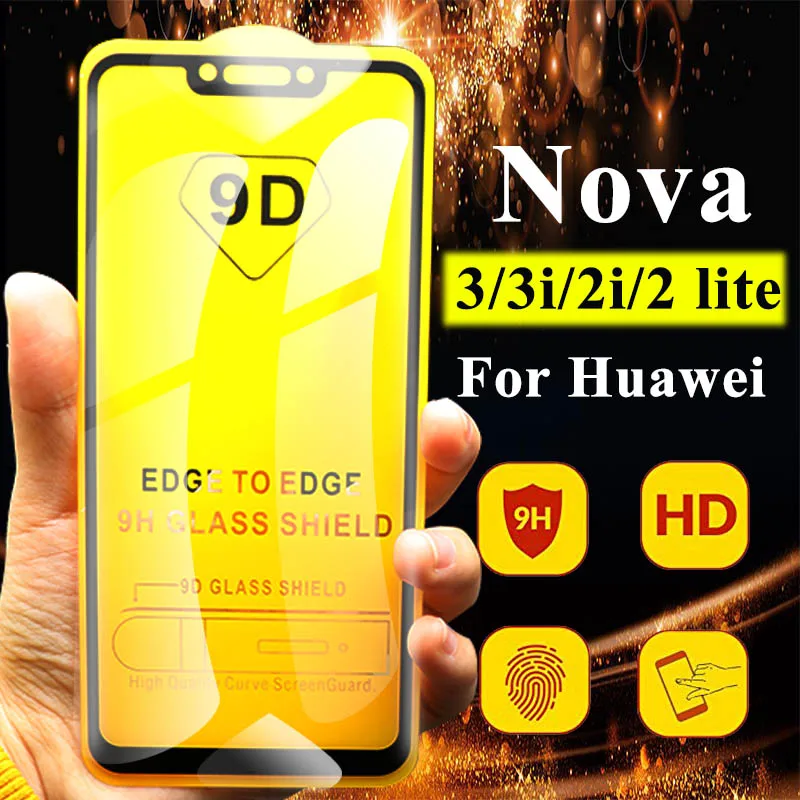 9D изогнутое закаленное стекло с полным покрытием для huawei nova 3i 3 2i защита экрана nova 3i nova 3 nova 2i защитная пленка glas