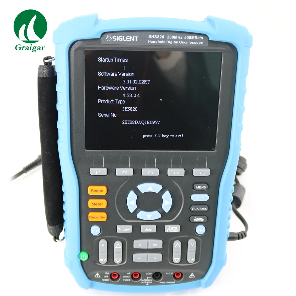 

Siglent SHS820 Handheld Digital Oscilloscope 2 Channel 200MHz 500MS/s 32k Siglent Oscilloscope Multimeter by Fast Shipping
