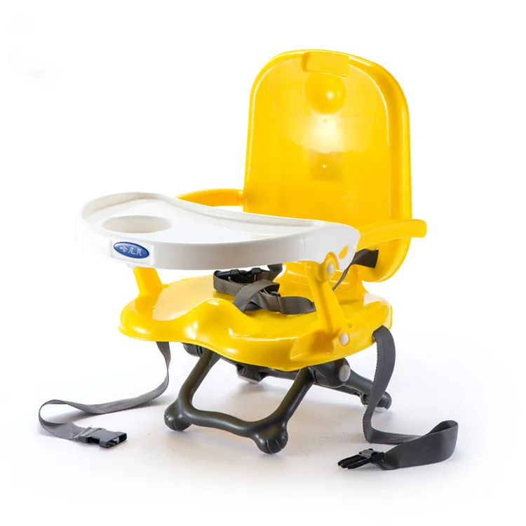 

Portable Baby Feeding Chair Non-slip Booster Seat with Safety Bracket Three-point Seat Belt Multifunction Kids Dining Armchair