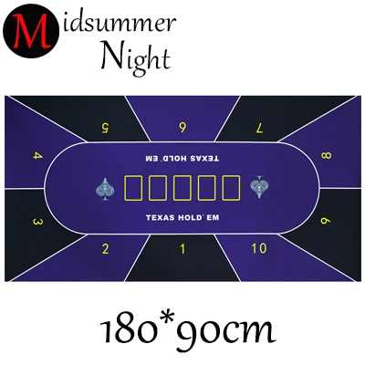 

15% 90*180cm 10 Players Texas Hold'em Poker Table Cloth purple and black color Poker mat Big Poker layouts