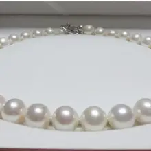 > ОГРОМНЫЙ 1" 12 мм натуральный Южное море подлинное Белое Круглое жемчужное ожерелье AAA