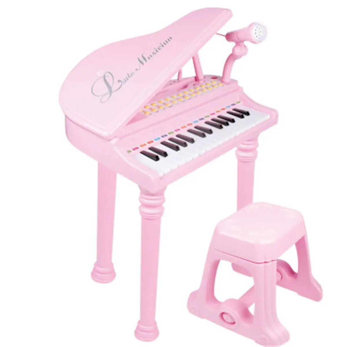 31 Ключ Дети пианино игрушки электронная клавиатура пианино светильник микрофон Обучающие игрушки, музыкальный инструмент детский подарок 3 цвета - Цвет: Pink