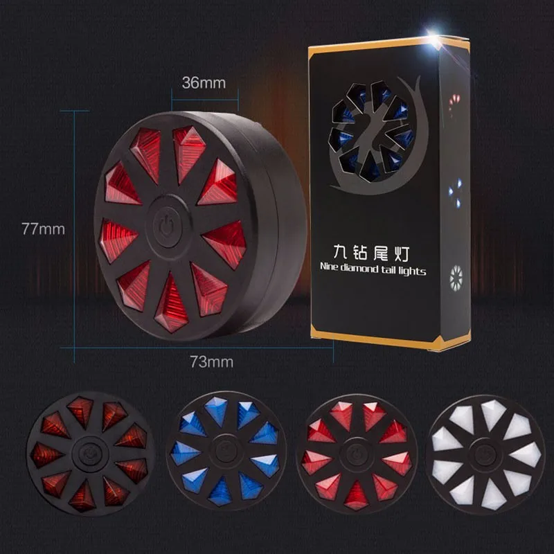 New Arrival Diamond Bicycle Lights Bike Cycling Wheel Spoke Light 9 LED