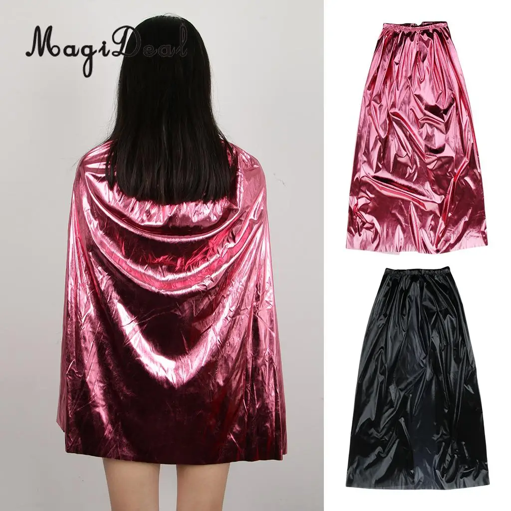 Buy MagiDeal Boys Girls Gothic Black Pink Metallic Cloak Cape Halloween