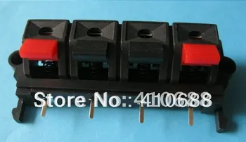 

100 Pcs 58mmx20mm 4pin Red and Black Spring Push Type Speaker Terminal Board Connector WP4-19