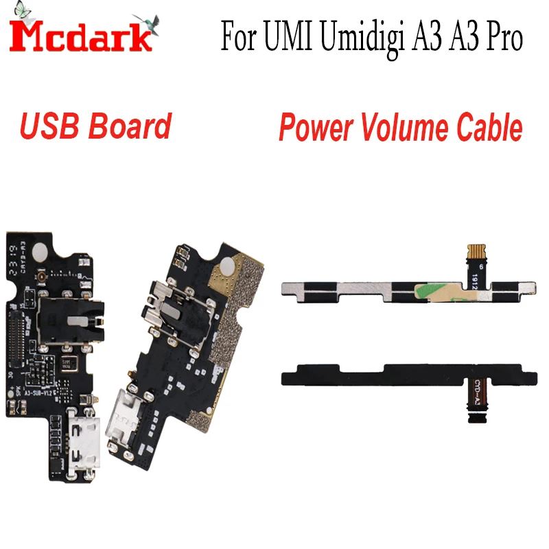 Для UMI umidigi A3 A3 Pro микро-Док Соединительная Плата usb зарядный порт и мощность объемный кабель гибкий кабель телефон Ремонт Запчасти