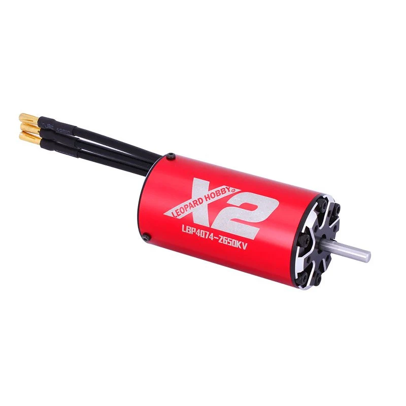 FATJAY Leopard Hobby LBP4074 X2 brushless inrunner 1750KV 2650KV 3-6S lipo battery 4-pole motor for RC boats
