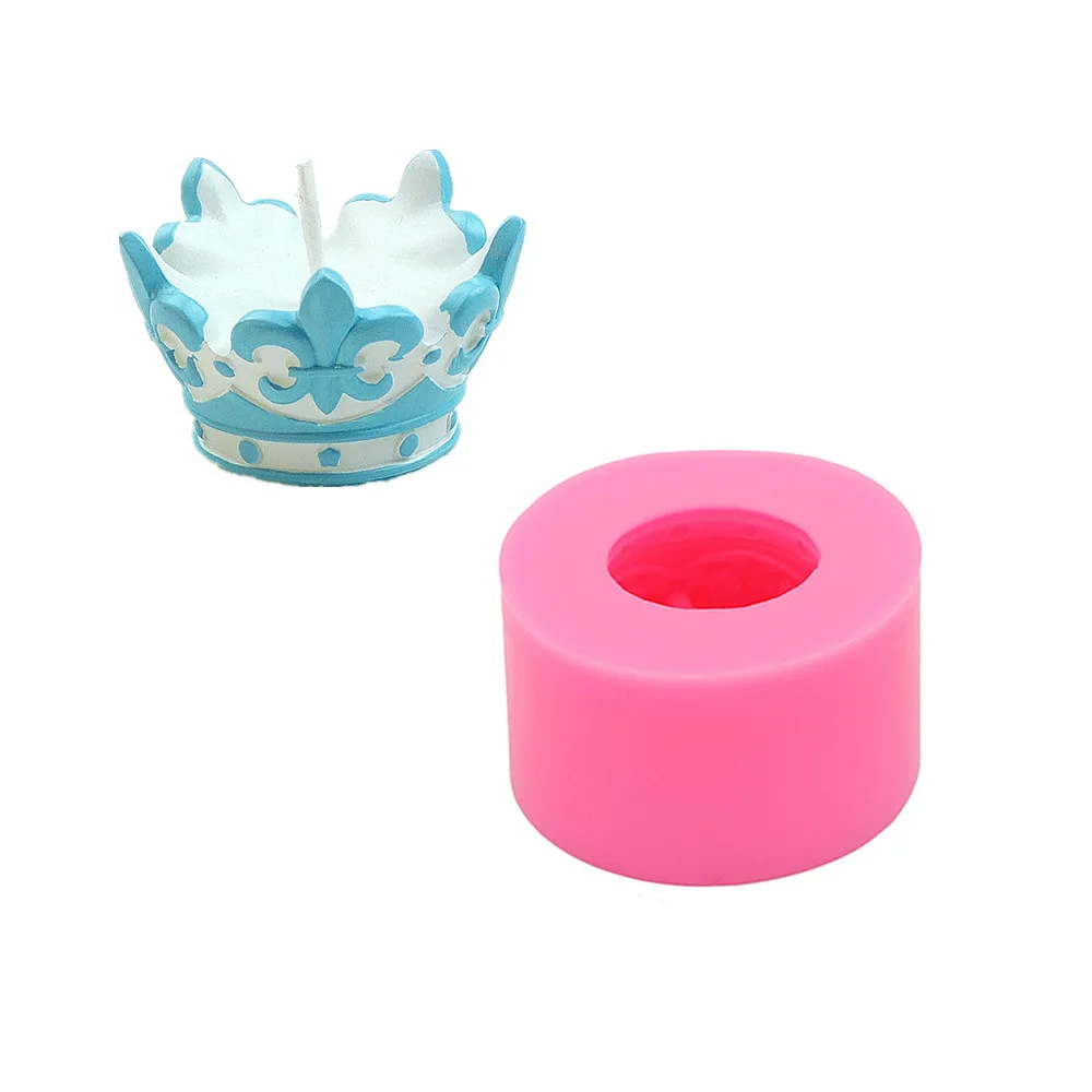 

Crown candy cake silicone mold handmade chocolate candle silicone mold cake dessert decoration mold creative candle process mold