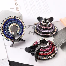 Хрустальная Птичье гнездо Когти для волос для женщин Bun Maker заколки для волос девочки, Женская прическа, крепление аксессуары-зажимы для волос Головные уборы