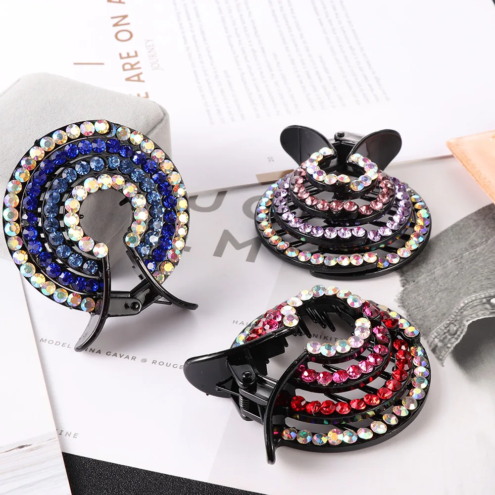 

Crystal Bird Nest Hair Claws For Women Bun Maker Hairgrip Hairpins Girls Ponytail Holder Clamp Hair Accessories Headwear